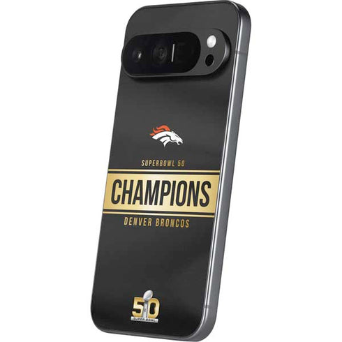 NFL Denver Broncos Super Bowl 50 Champions Black Pixel 9 Pro XL Skin